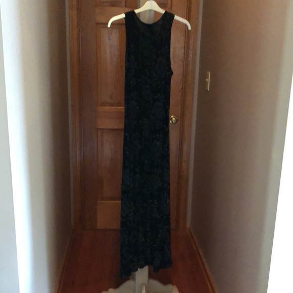 Vintage Glitter Black Maxi Dress - Picture 2 of 5